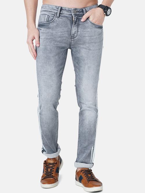 grey light washed denim jean - 18437292 - Very Small Image - 1