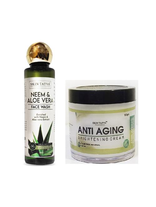skin tatva anti aging & neem aloevera face wash combo - 18437318 - Very Small Image - 1