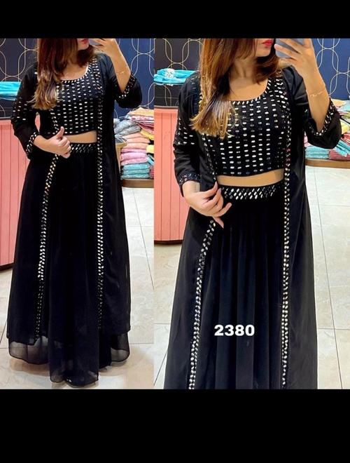 designer three piece ethnic dress  - 18437553 - Very Small Image - 1