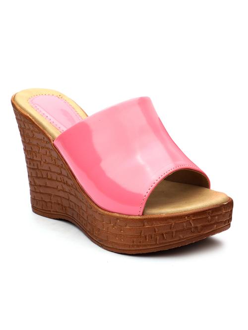 women pink slip on wedge sandal - 18437577 - Very Small Image - 1