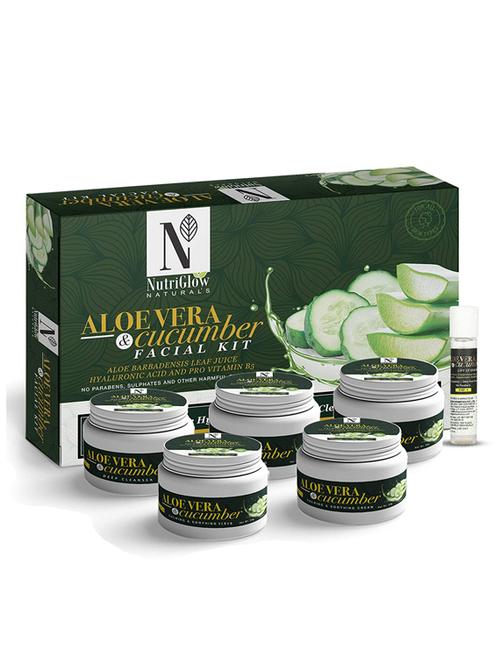aloe vera & cucumber facial kit for rejuvenating cells, 260gm - 18438413 - Very Small Image - 1