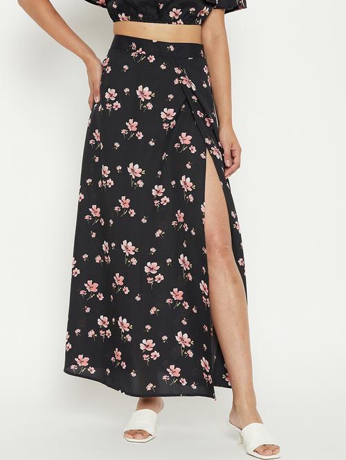 High Rise Printed Wrap Skirt - 18439799 - Very Small Image - 1