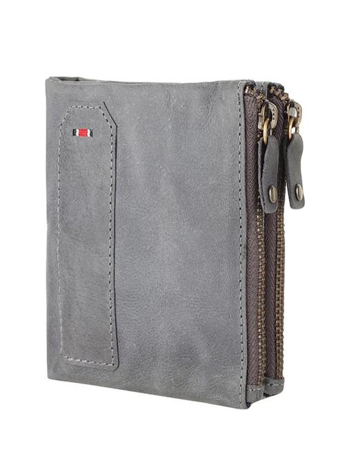 grey genuine leather wallet - 18440171 - Very Small Image - 1