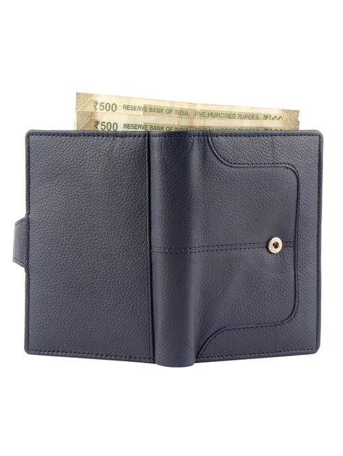 blue genuine leather wallet - 18440177 - Very Small Image - 1