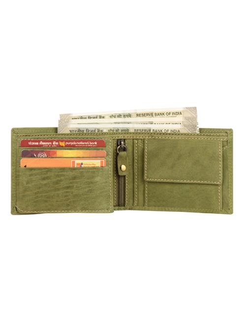green genuine leather wallet - 18440193 - Very Small Image - 1