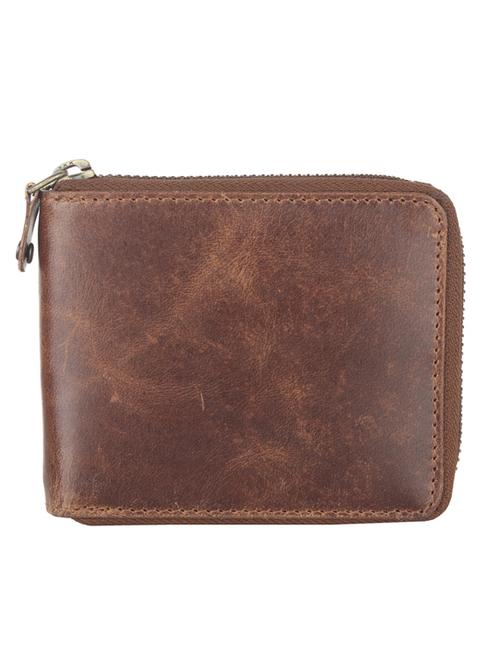 Brown Genuine Leather Wallet - 18440289 - Very Small Image - 1