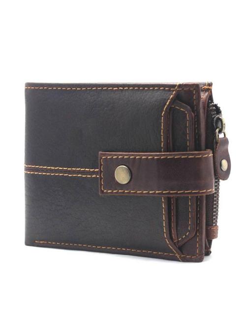 brown genuine leather wallet - 18440294 - Very Small Image - 1