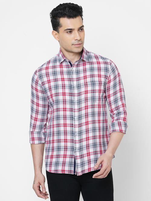 white checkered casual shirt - 18440690 - Very Small Image - 1