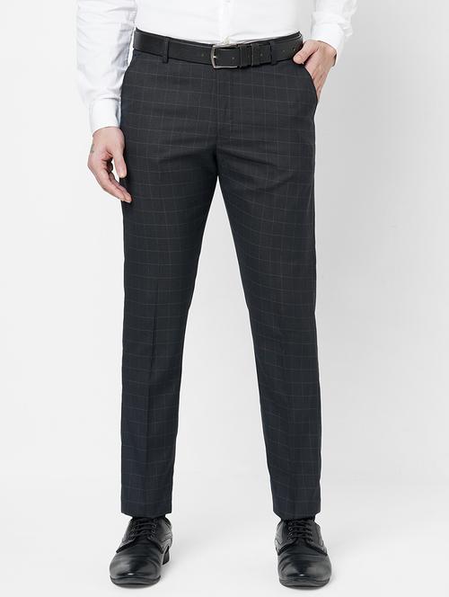 navy blue flat front trousers formal trouser - 18440725 - Very Small Image - 1