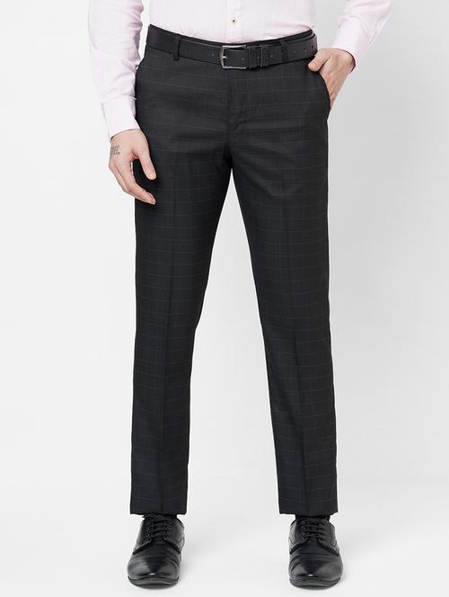 Black Flat Front Trousers Formal Trouser - 18440726 - Very Small Image - 1