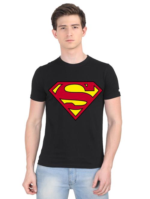 black chest printed casual t-shirt  - 18441346 - Very Small Image - 1