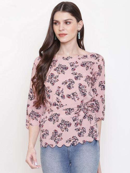 three quarter sleeved printed regular top - 18442531 - Very Small Image - 1