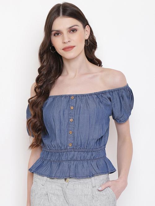 women's tiered off shoulder top - 18442649 - Very Small Image - 1