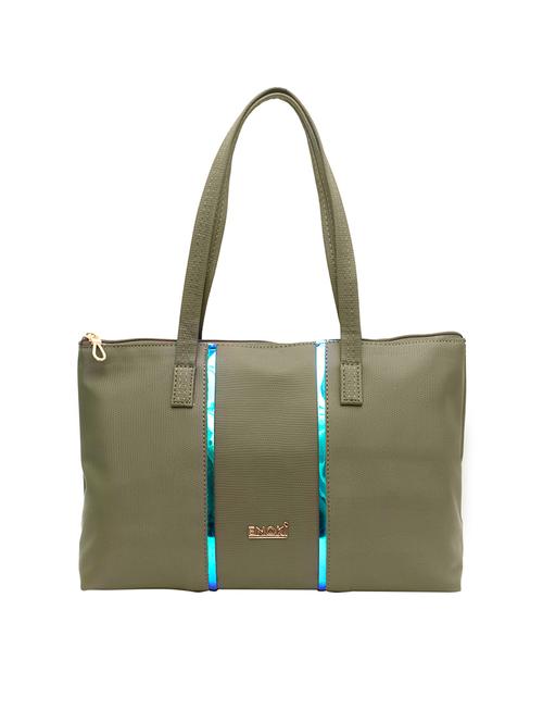 olive solid regular handbag - 18443336 - Very Small Image - 1