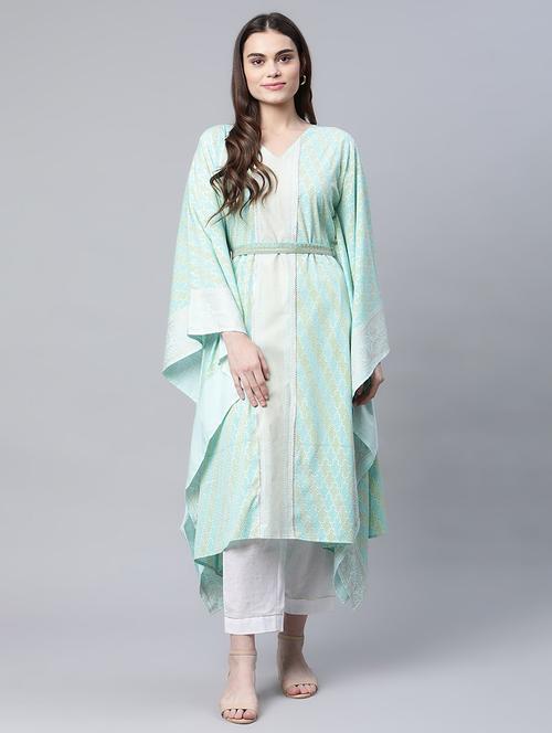 long sleeved printed kaftan - 18443804 - Very Small Image - 1