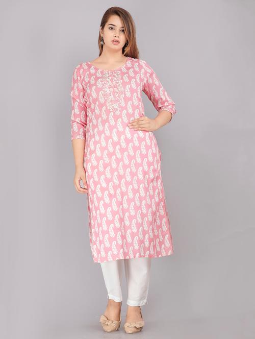 women's straight kurta - 18444129 - Very Small Image - 1