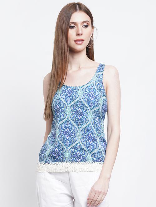 women's tank top round neck top - 18444275 - Very Small Image - 1