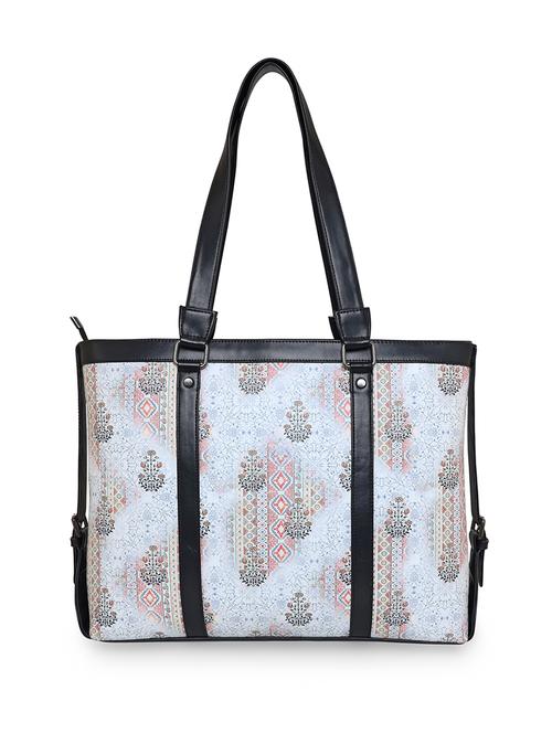 light blue printed regular tote bag - 18444406 - Very Small Image - 1