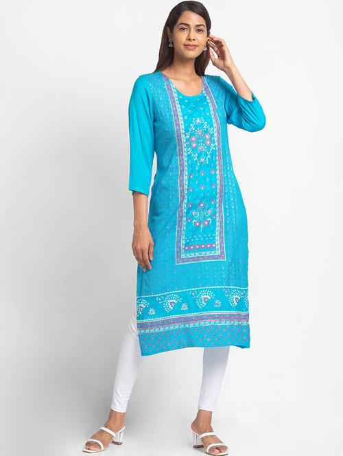 Women's Straight Kurta - 18444604 - Very Small Image - 1