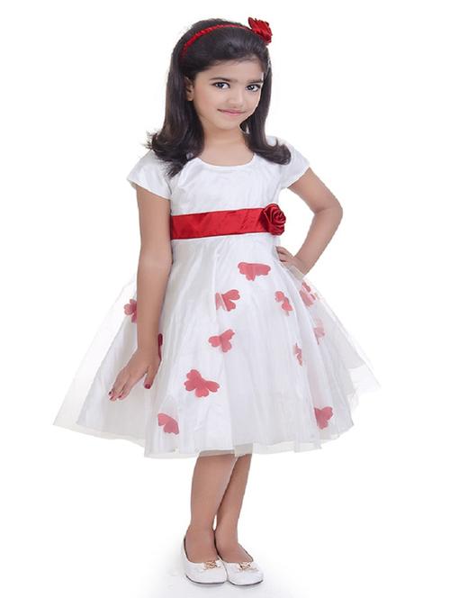 girls round neck short sleeves frock - 18445052 - Very Small Image - 1