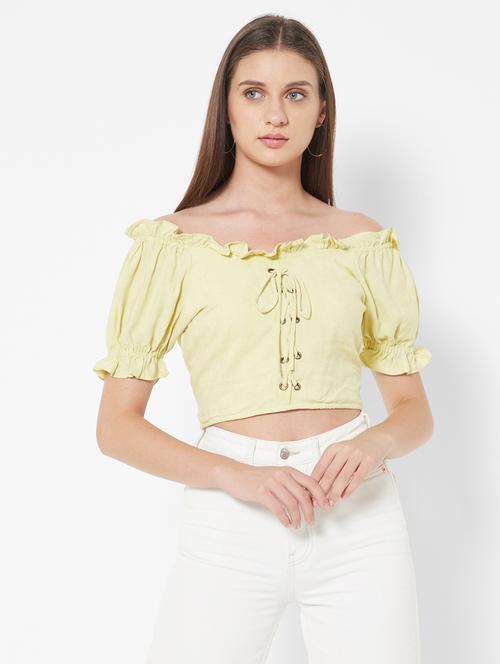 boat neck solid crop top  - 18445180 - Very Small Image - 1
