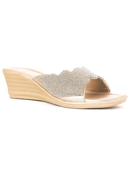 silver slip on embellished wedge - 18445879 - Very Small Image - 1