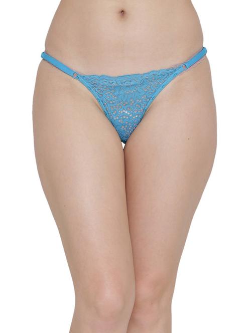 light blue lace thongs panty - 18446795 - Very Small Image - 1