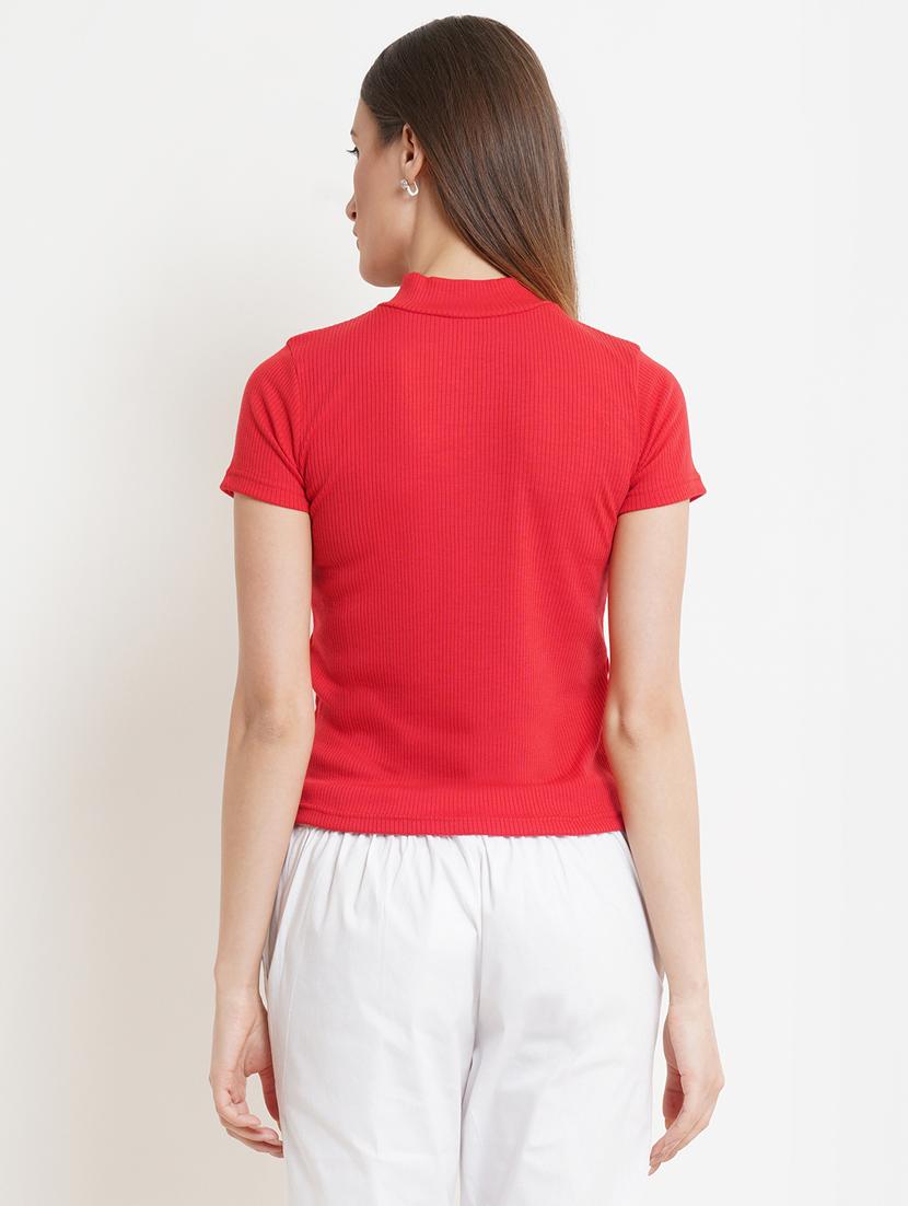 women's straight high neck top - 18446802 - Zoom Image - 2