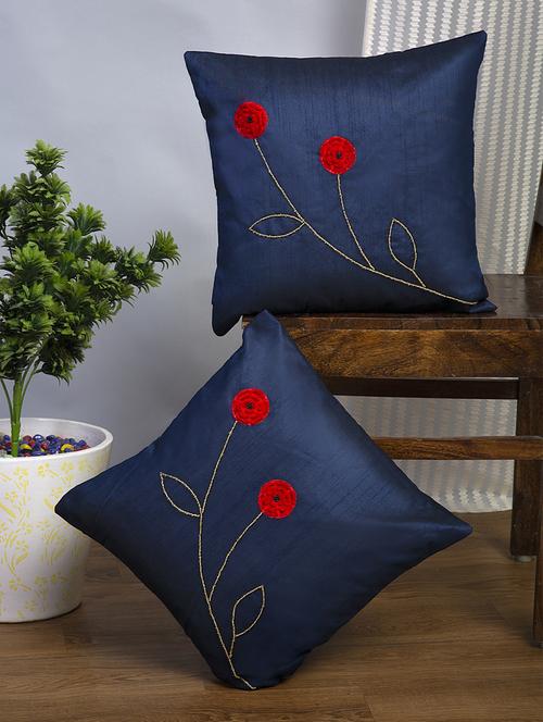 alina decor set of 2 embllished cushion covers 16 x 16 inch - 18448096 - Very Small Image - 1