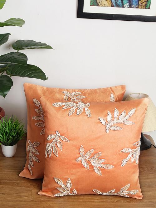 alina decor set of 2 embllished cushion covers 16 x 16 inch - 18448106 - Very Small Image - 1