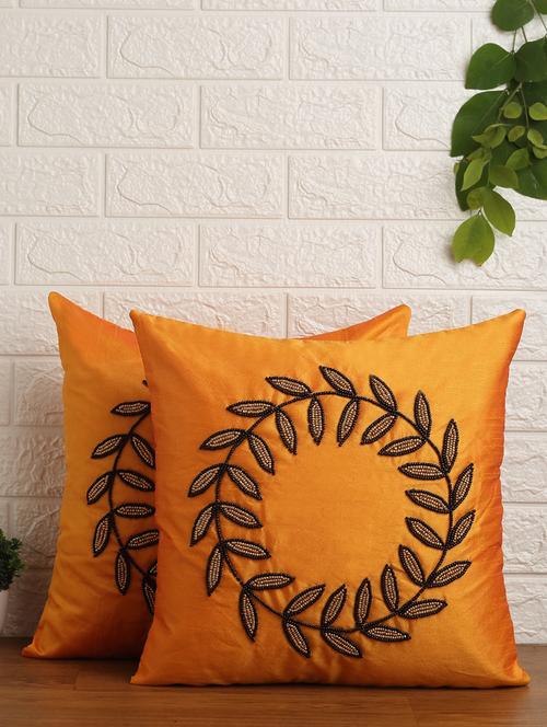 alina decor set of 2 embllished cushion covers 16 x 16 inch - 18448162 - Very Small Image - 1