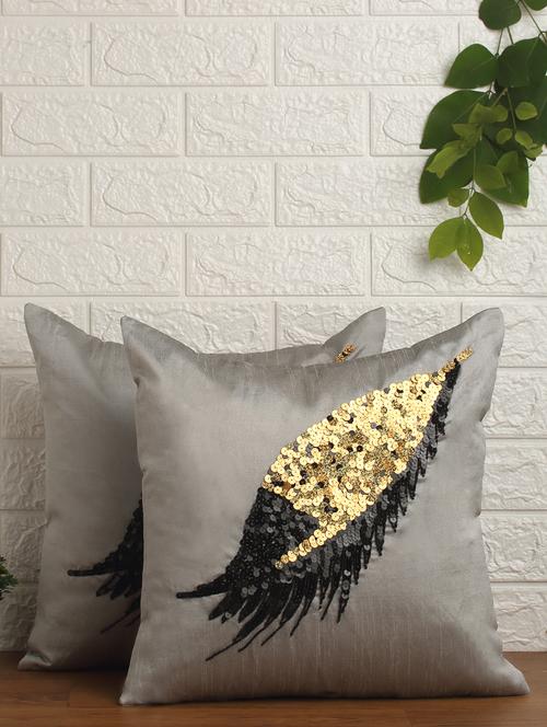 alina decor set of 2 embllished cushion covers 16 x 16 inch - 18448193 - Very Small Image - 1