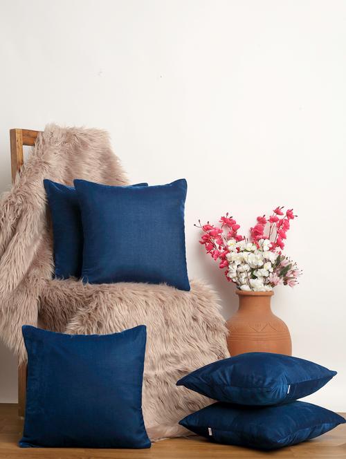 alina decor set of 5 velvet cushion covers 16 x 16 inch - 18448241 - Very Small Image - 1