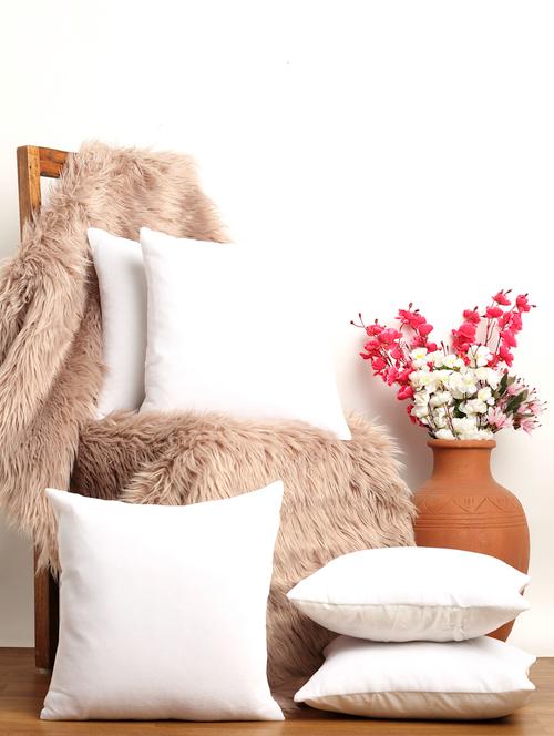 alina decor set of 5 velvet cushion covers 16 x 16 inch - 18448251 - Very Small Image - 1