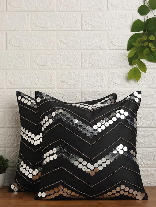 alina decor set of 2 embllished cushion covers 16 x 16 inch - 18448252 - Very Small Image - 1