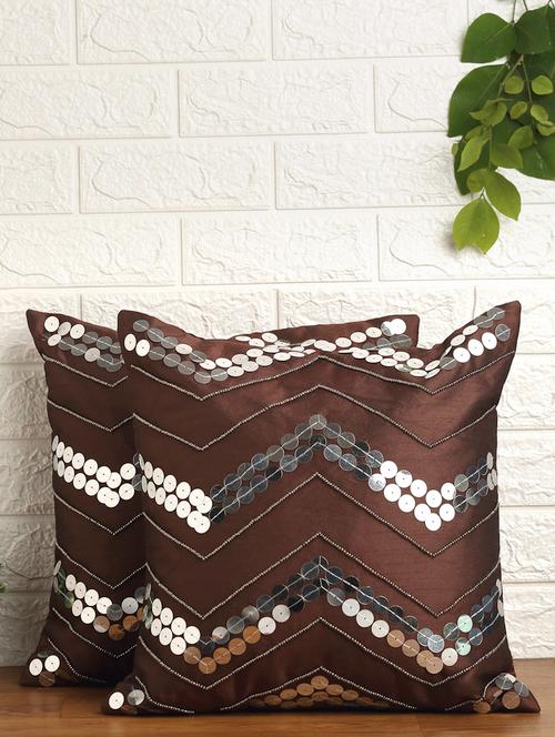 alina decor set of 2 embllished cushion covers 16 x 16 inch - 18448259 - Very Small Image - 1