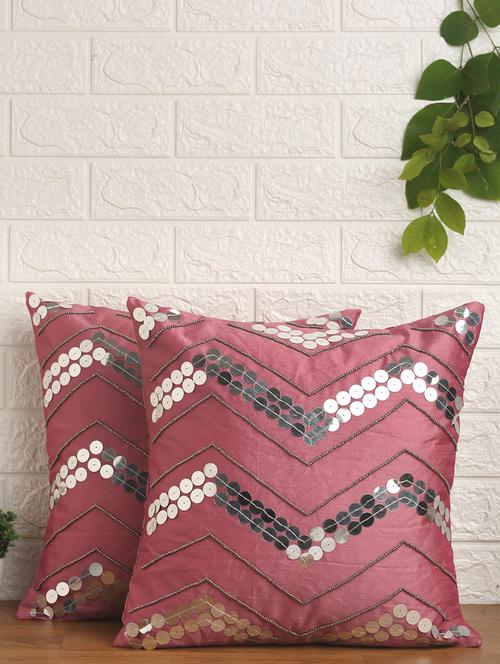 alina decor set of 2 embllished cushion covers 16 x 16 inch - 18448261 - Very Small Image - 1