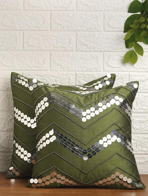 alina decor set of 2 embllished cushion covers 16 x 16 inch - 18448263 - Very Small Image - 1