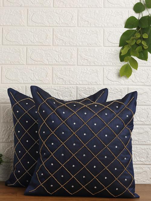 alina decor set of 2 embllished cushion covers 16 x 16 inch - 18448276 - Very Small Image - 1
