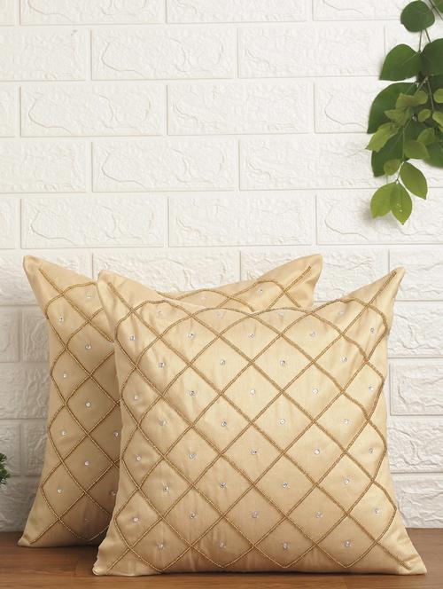 alina decor set of 2 embllished cushion covers 16 x 16 inch - 18448277 - Very Small Image - 1