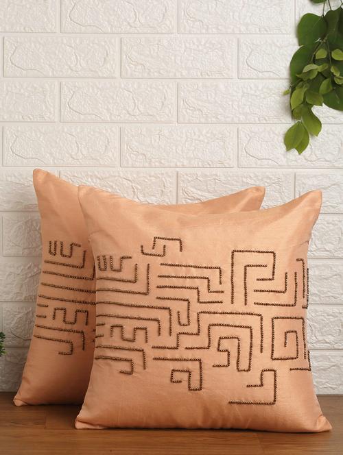 alina decor set of 2 embllished cushion covers 16 x 16 inch - 18448281 - Very Small Image - 1
