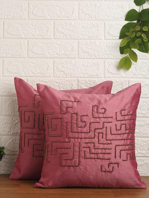 alina decor set of 2 embllished cushion covers 16 x 16 inch - 18448284 - Very Small Image - 1