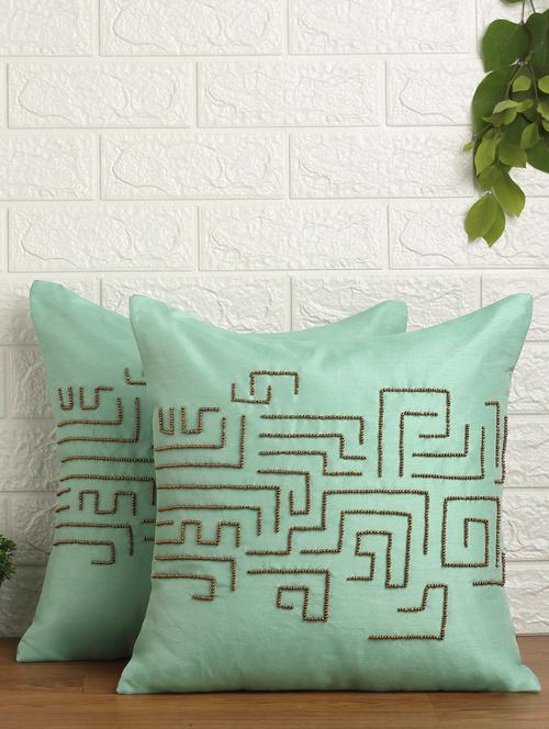 alina decor set of 2 embllished cushion covers 16 x 16 inch - 18448290 - Very Small Image - 1