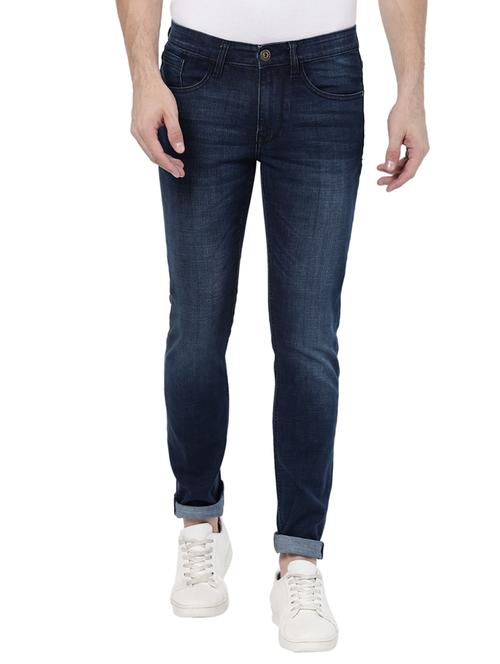 navy-blue light-washed denim jean - 18448541 - Very Small Image - 1