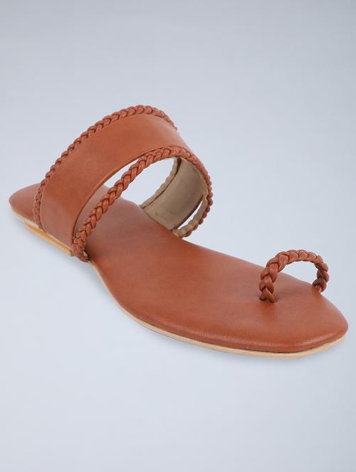 women brown flat forms sandal - 18448673 - Very Small Image - 1