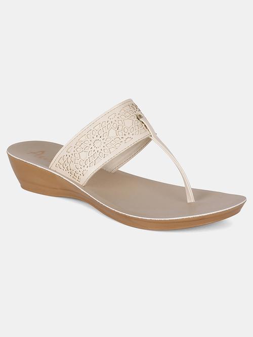 beige pu flat forms sandals - 18448677 - Very Small Image - 1