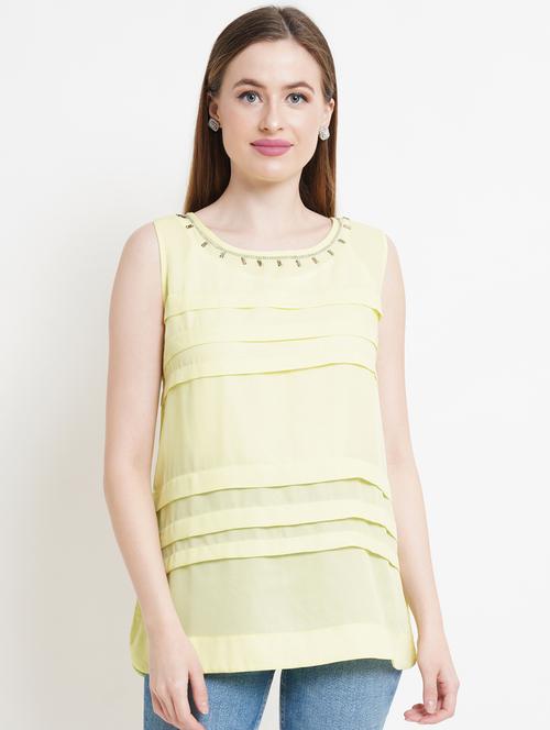 women's straight round neck top - 18448988 - Very Small Image - 1