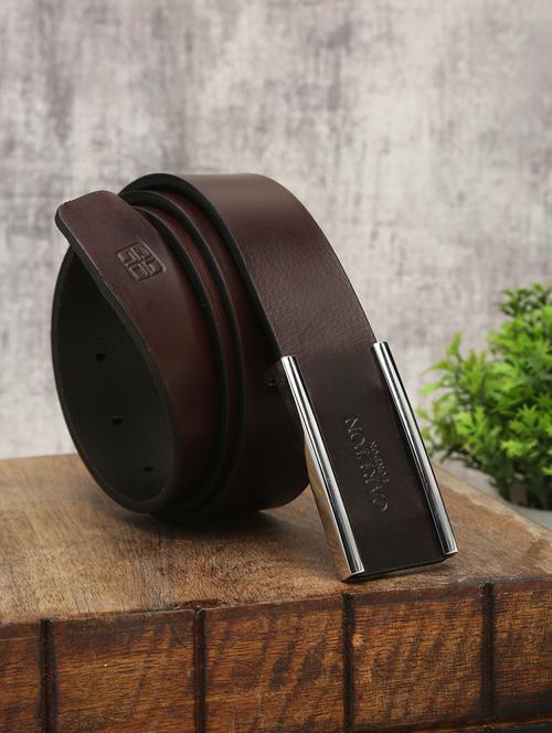 brown leather belt - 18449350 - Very Small Image - 1