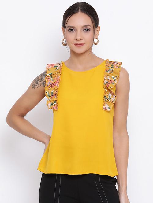 women's straight round neck top - 18450140 - Very Small Image - 1