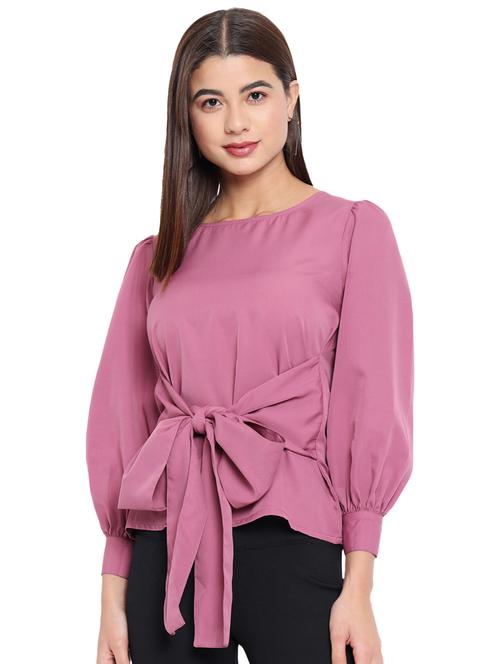 women's straight boat neck top - 18450199 - Very Small Image - 1